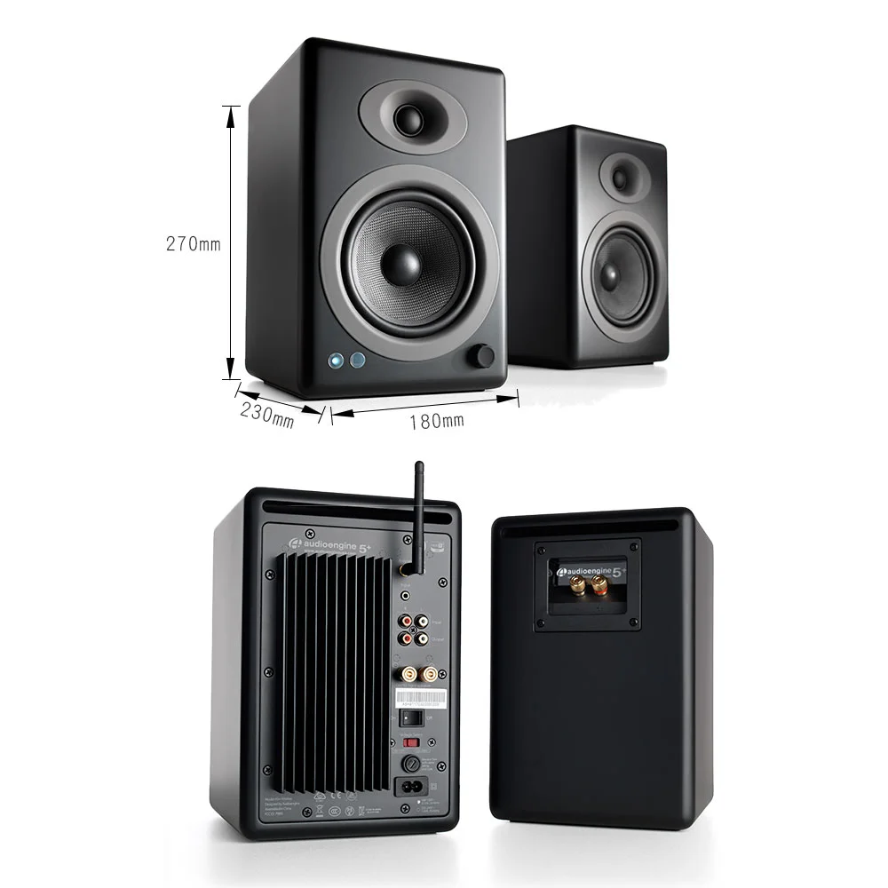 Audioengine A5+ 主動式立體聲藍牙書架喇叭（竹色款）
